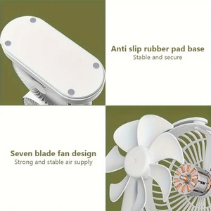 Portable USB Charging Bladeless Handheld Fan for Car Wall-Mounted Desktop Use <b>5V</b> Lithium <b>Battery</b> Air Cooling for Household Use - Product Image 5