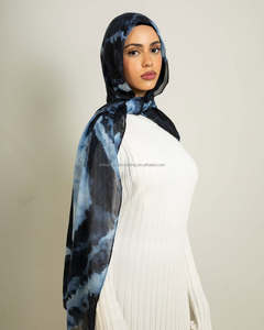 Của phụ nữ tùy chỉnh thêu phương thức Rayon hijab Viscose <span class=keywords><strong>satin</strong></span> Khăn choàng dài màu nước hoa Bandana giá rẻ Linen Ninja in lụa - Product Image 3