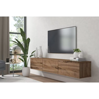 Meuble TV flottant minimaliste pour téléviseurs jusqu'à 80 pouces, console multimédia murale, table de rangement pour salon