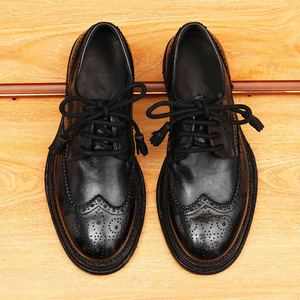 Chaussures décontractées pour hommes de qualité supérieure, chaussures en cuir pour hommes de style italien, talon surélevé, chaussures en cuir tendance - Product Image 4