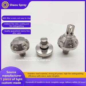 فوهة إطفاء حريق من الفولاذ المقاوم للصدأ برذاذ ماء دقيق على شكل مظلة مفتوحة ومغلقة - Product Image 2