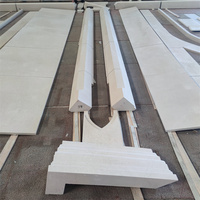 PAIA STONE Moleanos Beige Limestone Polished Limestone Exterior Door Frame Lines Niche Marble Molding Villa Hotel Project