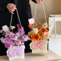 Boîte à fleurs en papier, élégante et populaire, fournitures pour fleuristes, boîte d'emballage pour fleurs, matériel pour emballer des cadeaux floraux
