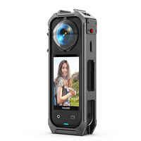 Cage Insta360 X5 en alliage d'aluminium de haute qualité avec fixation rapide, cadre de protection magnétique, support griffe froide et interface 1/4 pouce