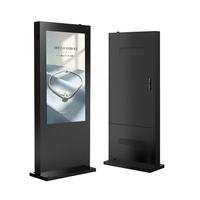 Pantalla LCD para Exteriores de 98 Pulgadas, Alto Brillo (3000 Nits), IP65 Impermeable, Kiosco Digital con Animación de Texto, para Centros Comerciales, SDK, de Pie
