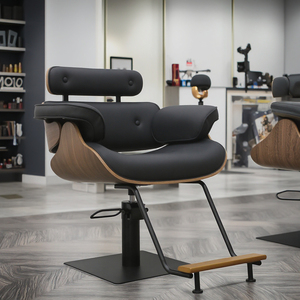 Silla de Barbero Hidráulica de Cuero <span class=keywords><strong>Utopia</strong></span>, Venta al Por Mayor de Fábrica, Duradera, con Rotación de 360 Grados <span class=keywords><strong>y</strong></span> Altura Ajustable para Barbería - Product Image 2