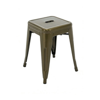 Tabourets métalliques industriels sans dossier, hauteur 45 cm, courts, empilables, pour salle de classe, chaises de salle à manger en métal pour intérieur, extérieur, cuisine