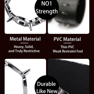 Grilletes de Tobillo de Acero Inoxidable para Adultos, Accesorios de Bondage BDSM, Equipo de Restricción BDSM de Alta Calidad, Apto para Todos los Entusiastas del SM - Product Image 3