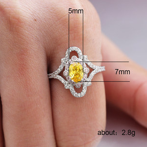 Anillo de mujer con diseño hueco, estilo pavé brillante, joyería de moda para dedo - Product Image 4