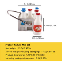 Miniature de jouet alimentaire : Mini-modèle de lait 1:12 pour maison de poupée, scène de vie, jeu d'imitation, DIY