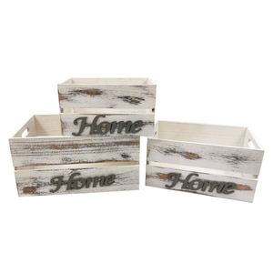 wooden box white wooden christmas eve box Natural wooden rectangular box wooden crate