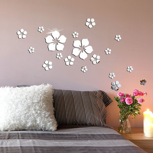 18Pcs/<strong>set</strong> 3D Acrylic <strong>Mirror</strong> <strong>Wall</strong> Stickers Bedroom Livingroom <strong>Wall</strong> Decoration DIY Hollowed Flower Shaped <strong>Wall</strong> <strong>Mirror</strong> Sticker - Product Image 6