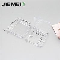 JIE MEI Stock quantité minimale de commande 100PCS All Clear Square Pan Taille L46.8 x W46.7MM Vide Fard À Paupières Tube Transparent Maquillage Correcteur Blush Case