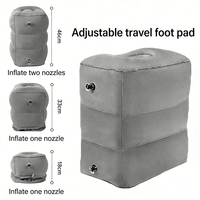 Coussin gonflable portable imperméable en forme de demi-lune pour l'élévation des jambes, support de jambe pour voyage en extérieur, récupération post-chirurgie, réglable