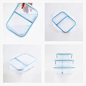 Four à micro-ondes <span class=keywords><strong>hermétique</strong></span> utilisation sûre cuisine boîte à déjeuner étanche joint <span class=keywords><strong>sous</strong></span> <span class=keywords><strong>vide</strong></span> verre conteneurs de stockage des aliments pour l'organisation de la cuisine - Product Image 5