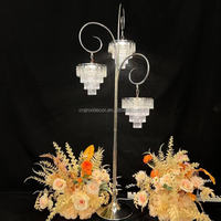 Lustre de sol en cristal pour cérémonie, Lumières de mariage en cristal, Accessoires de décoration, Lumières de chemin de mariage, Décorations lumineuses de mariage luxueuses