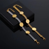 Bijoux religieux chrétiens réglable en acier inoxydable Saint Benoît Bracelet Médaille Charme Chapelet Catholique San Benito Bracelet