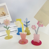 Clip de bureau en acrylique pour bloc-notes, support vertical pour photos et messages, pince à photos pour petits objets de présentation