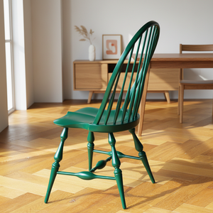 Avrupa Masif Ahşap Windsor Sandalye Kuzey Amerika Siyah Ceviz Beyaz Meşe Kiraz Ağacı Mil Sırtlı Yemek Sandalyeleri Ev Otel - Product Image 3