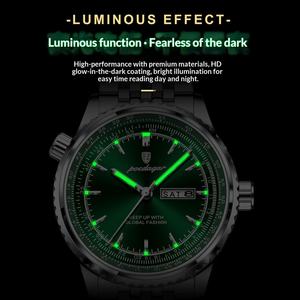 POEDAGAR 673 Luxury Watch For Man Stainless Steel Date Week Quartz Men <b>Clock</b> Waterproof Luminous High Quality Men's Watches - Product Image 6