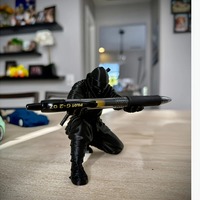 Porte-stylo créatif en forme de samouraï, style anime japonais ninja, organiseur de bureau en plastique, papeterie de bureau