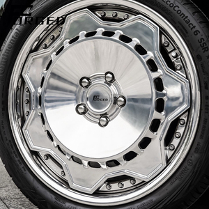Jantes chromées 5x100 5x112 5x114.3 5x120 5x130 <span class=keywords><strong>5</strong></span> branches, jantes profondes concaves pour BMW Série 7 730li Audi Mercedes CF3 - Product Image 2