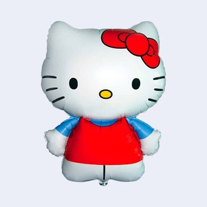 Ballon en aluminium Hello Kitty pour fête, 67x49cm, décoration de fête en métal, dessin animé, pour anniversaire d'enfants - Product Image 1