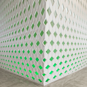 Modern Aluminum Alloy <b>Curtain</b> Wall Panels Powder Coated Anti-Corrosion for Building Exterior Contemporary Design - Product Image 1