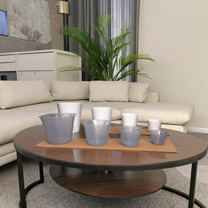9.5*11.5cm <span class=keywords><strong>Pot</strong></span> de <span class=keywords><strong>plante</strong></span> en plastique visible écologique Pots d'arrosage automatique pour plantes d'intérieur avec <span class=keywords><strong>pot</strong></span> intérieur transparent - Product Image 5