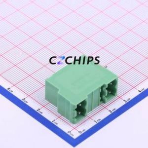 KF2EDGRH-5.0-2*2P Plug-in Terminal Block Bent Lead Through Hole,P=5mm Connector Board-to-Board / Socket - Closed 2x2P 5mm Green - Product Image 2