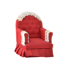 Commercio all'ingrosso Mini mobile sedia divano casa delle bambole in miniatura gioco finto giocattolo accessori camera da letto tessuto di legno divano - Product Image 1