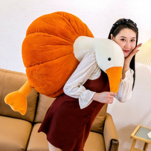 Simpatico Peluche a Forma di Oca, Cuscino Decorativo a Forma di Zucca, Peluche a Forma di Anatra, Regalo Divertente per Matrimoni - Product Image 5
