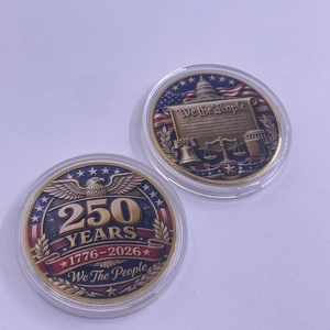 Pièce de monnaie américaine en <span class=keywords><strong>or</strong></span> Aigle américain 250e anniversaire 2026, en métal et plastique, pour cadeau souvenir - Product Image 4