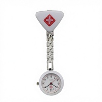 Montre de poche ronde mignonne pour infirmière, médecin, hôpital, mouvement à quartz, bracelet en métal moulé sous pression de 26 mm