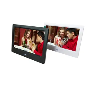 Black mini good quality with memory 7 inch digital photo frame loop video advertising display