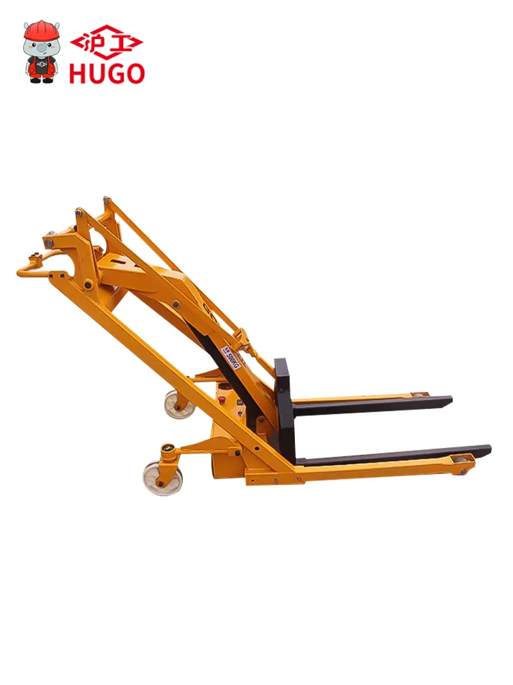 500kg Simple Convenient Curved Crank Arm Lifting Unloading Manual Drive Electric Lifting Forklift Stacker Truck