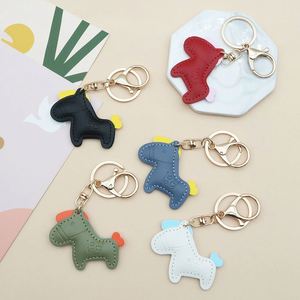 Wholesale Horse Leather Keychain New Design Cute Pegasus Animal PU Leather Keychain Luxury <b>Bag</b> <b>Charms</b> - Product Image 1