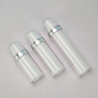 Flacon pulvérisateur sans air personnalisable avec électroplaqué, 15ml/30ml/50ml, pour sérum, lotion, crème visage, PS+PP, personnalisable