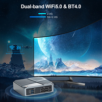 Mini PC AMD de 7.ª Generación A9-9420, Doble Núcleo, 2 Puertos Gigabit LAN, Soporte HD-MI, Módulo 4G, Funcionamiento Continuo 7*24H, Mini Ordenador VESA para Pantalla Digital