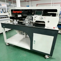 Machine à coudre laser entièrement automatique pour surpiqûres de poches, intégrée, avec fonctions de surpiqûre, de point de recroquevillage et de fermeture éclair, compatible avec plusieurs tissus