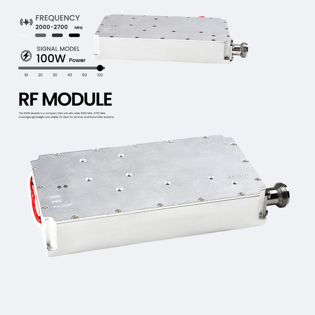 Anti-drone 100W 2000-2700MHz High Power PA Module Wideband UAV Anti-FPV GaN Module 12 Month Quality Warranty