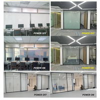Kaca pintar dekorasi jendela bening kaca partisi pintu PDLC listrik Switchable privasi ajaib harga pabrik dijual