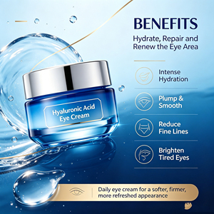 Crème pour <span class=keywords><strong>les</strong></span> <span class=keywords><strong>yeux</strong></span> à l'acide hyaluronique en gros sur mesure, hydratant anti-rides pour raffermir, éclaircir et soulager <span class=keywords><strong>les</strong></span> <span class=keywords><strong>yeux</strong></span> fatigués - Product Image 1