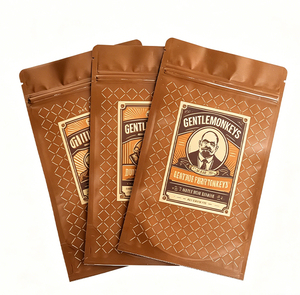 Minlee Security Frosted Mylar <b>Black</b> Stand up Flat Bottom Ziplock <b>Small</b> Air Tight Custom Logo Silk Screen Printed Snack <b>Bags</b> - Product Image 3