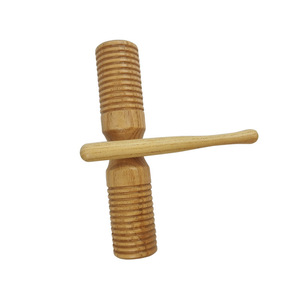 Aplaudidores dobles de madera, instrumento de percusión ranurado para niños, ayuda para la enseñanza musical, color madera natural - Product Image 4