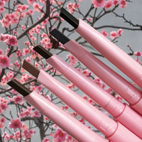 Échantillon Gratuit, Logo Personnalisé, Crayon à Sourcils Multifonctionnel 2-en-1 à Double Pointe Courbe, Stylo à Sourcils à Double Embout, Maquillage Marque Privée