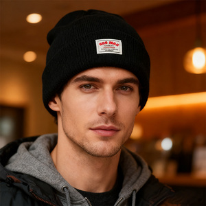 <span class=keywords><strong>Bonnet</strong></span> de ski pour <span class=keywords><strong>homme</strong></span> en tricot classique avec logo brodé personnalisé, 100% acrylique, <span class=keywords><strong>bonnet</strong></span> d'hiver Baenie - Product Image 4