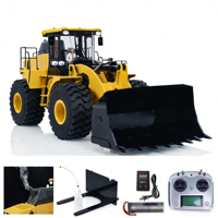 Chargeuse sur pneus RC tout métal XDRC 1/14, modèle 6x6, véhicule d'ingénierie télécommandé avec effets lumineux et sonores, portée de 500 m