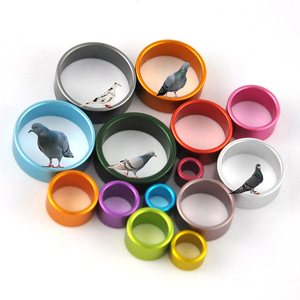 Aangepaste Lasergravure 2-9Mm Vogels Been Bands Liefde Cannry Finch <span class=keywords><strong>Parrot</strong></span> Voet Tag Aluminium Vogel Ringen Voor vogels Rinkelen Banding