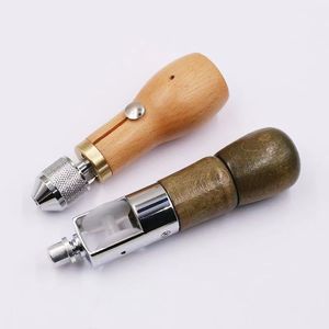 Wood Handle Leather Stitching <b>Tool</b> Diy <b>Hand</b> Sewing Machine For Leather Craft Punching And Sewing Equipment - Product Image 1